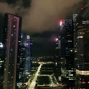 City Balcony With Marina Bay View Singapur